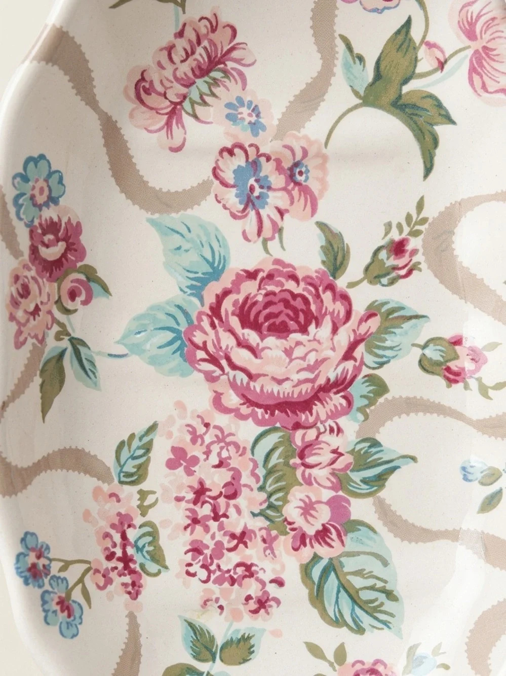 Vintage SKL/WW Floral Ceramic Soap Dish Hand Painted Bathroom Decor